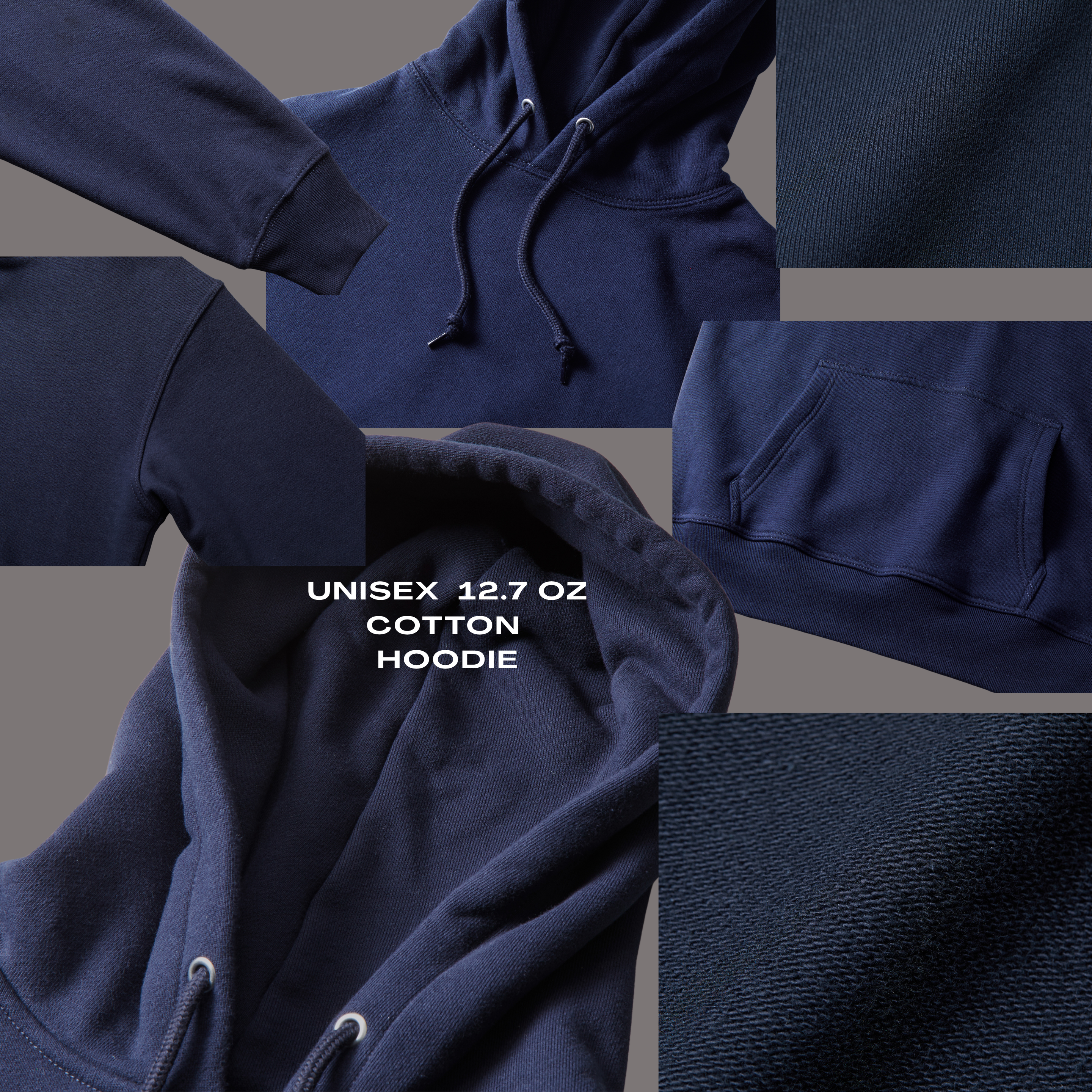 Sudadera con capucha de algodón grueso de 450 g/m²