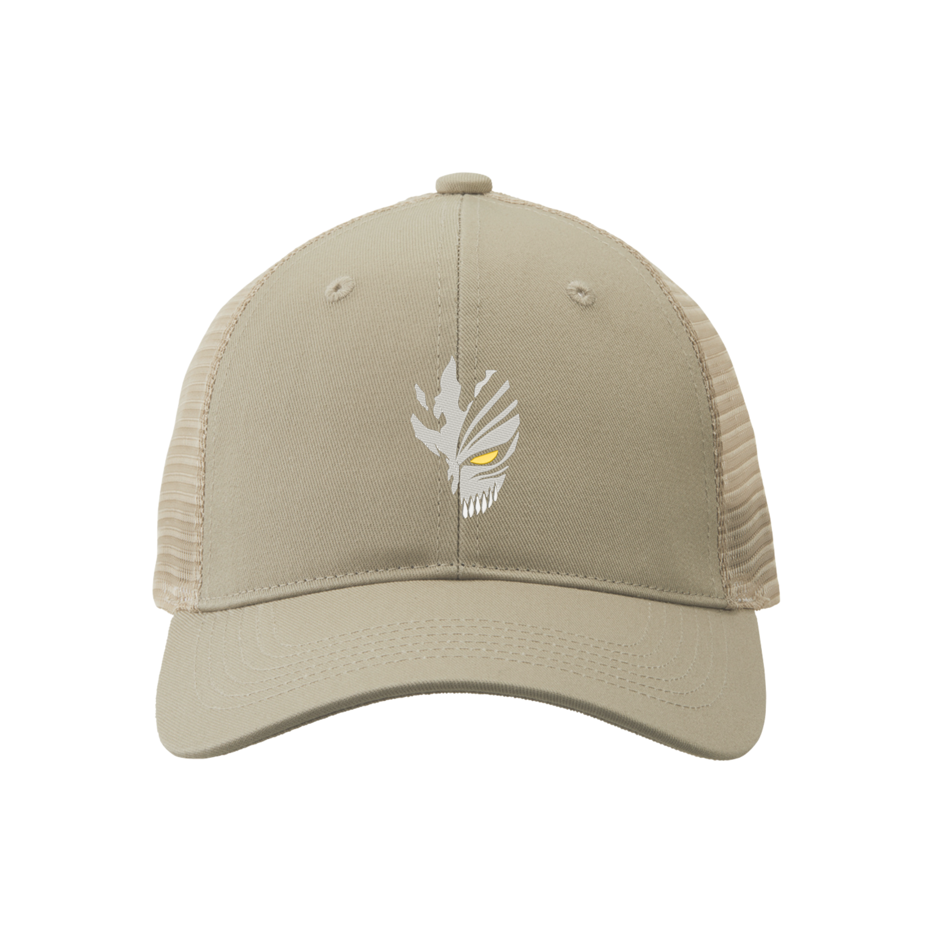 Ichigo Hollow Mask Embroidered Cotton Twill Trucker Mesh Cap