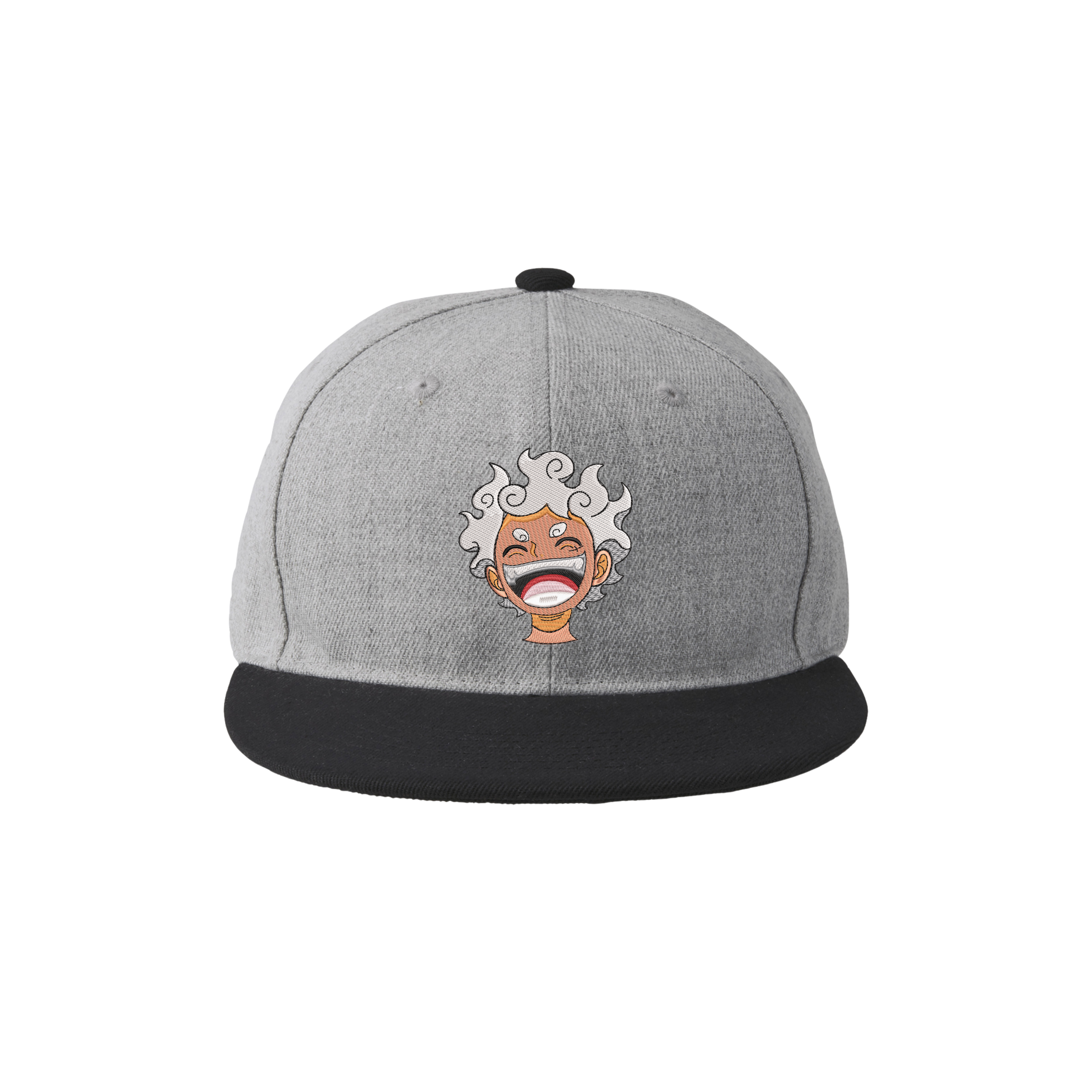 Luffy Gear 5 Joy Boy One Piece Embroidered Flat Brim Baseball Cap