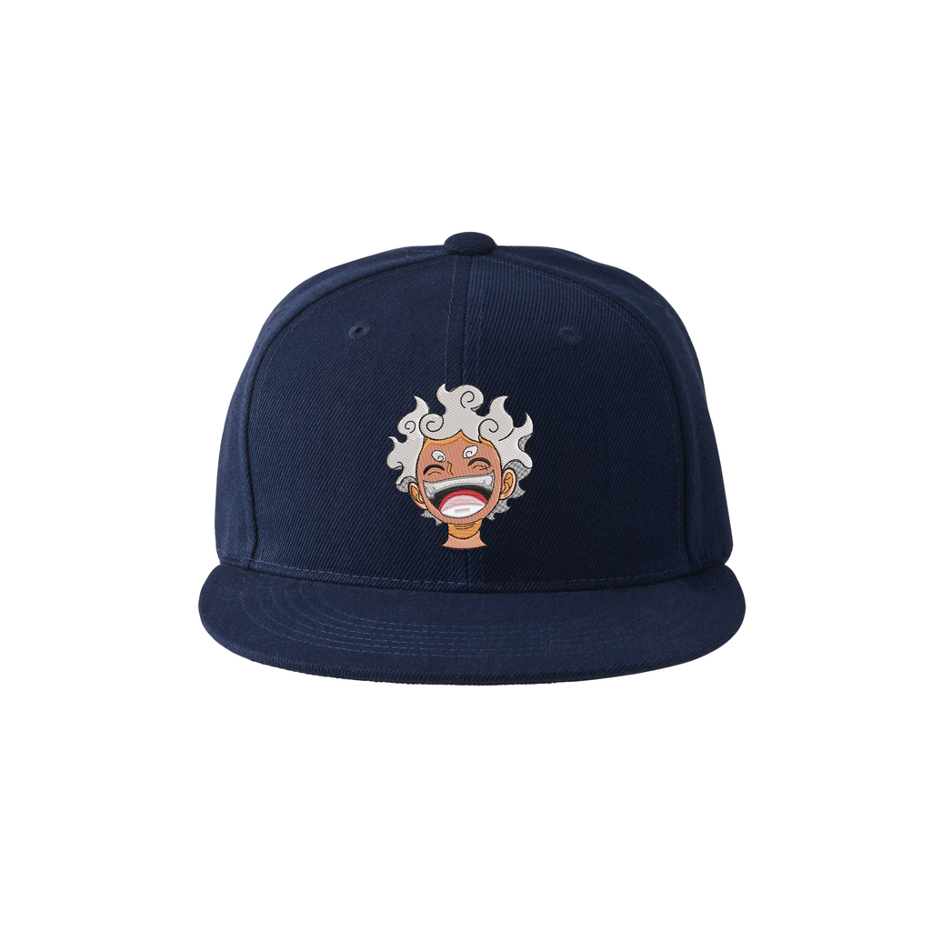 Luffy Gear 5 Joy Boy One Piece Embroidered Flat Brim Baseball Cap