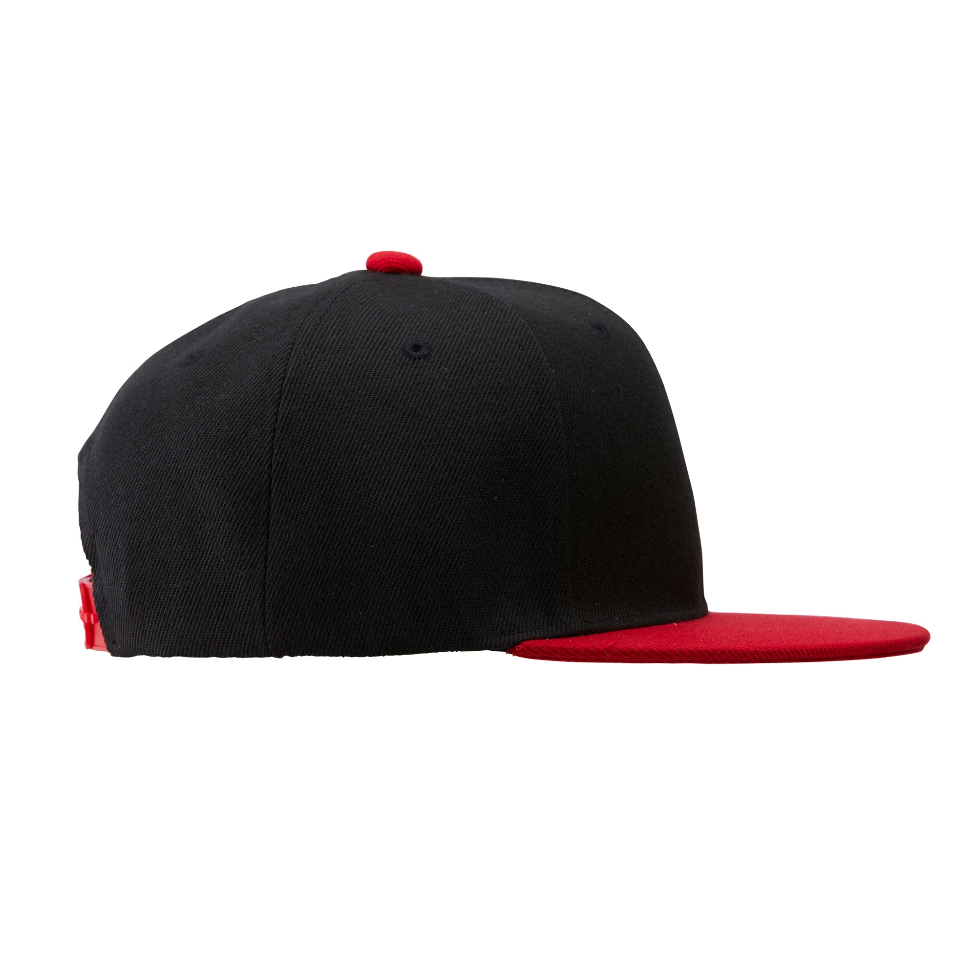 Two Tone Flat Brim Black Baseball Cap