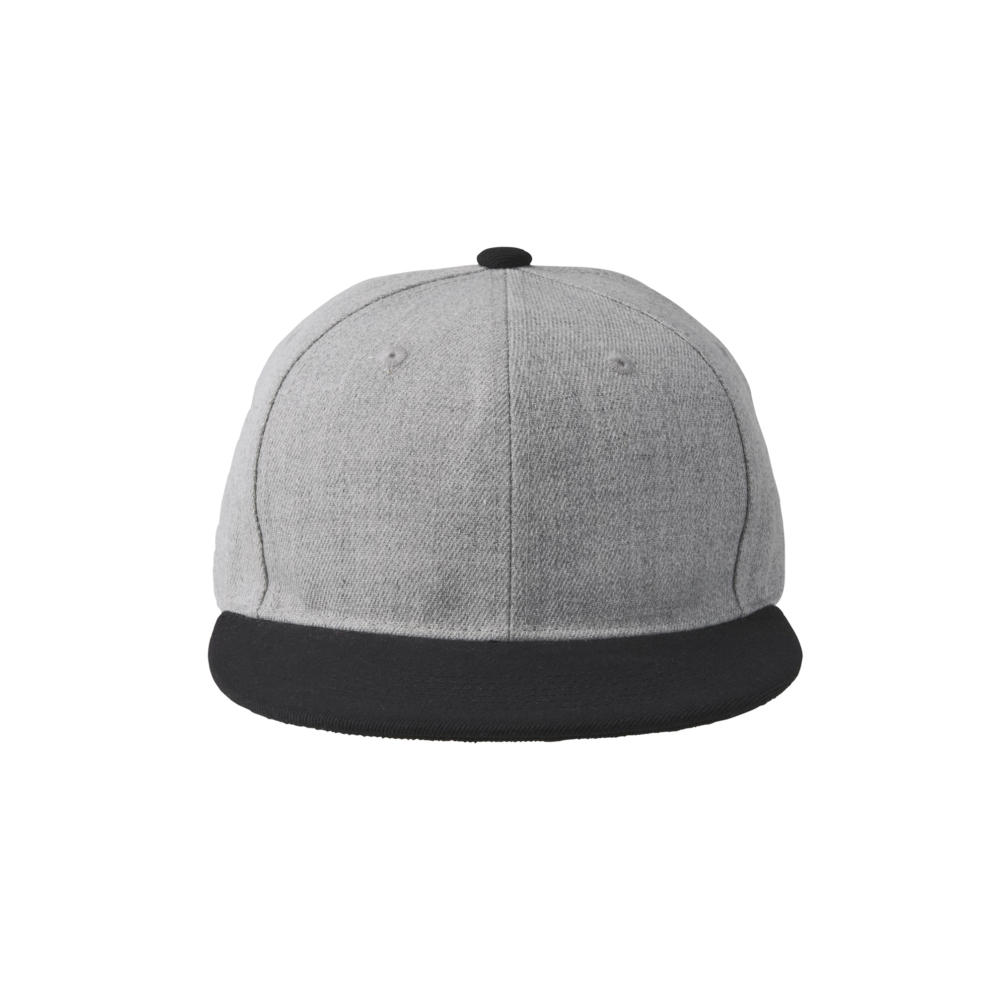 Two Tone Flat Brim Gray Baseball Cap