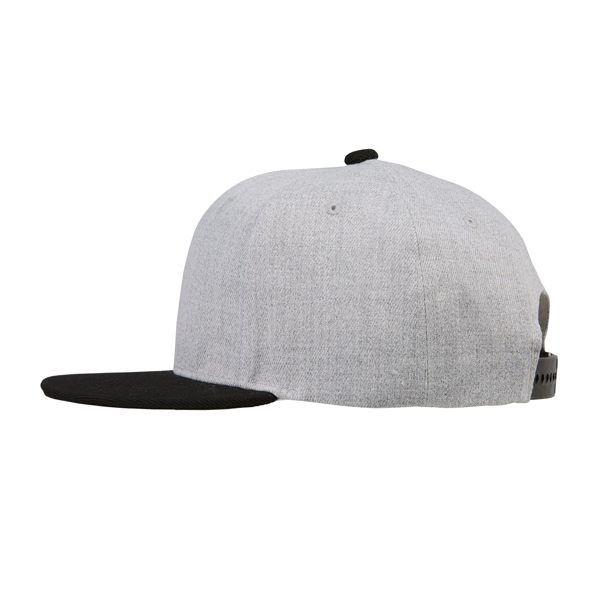Two Tone Flat Brim Gray Baseball Cap