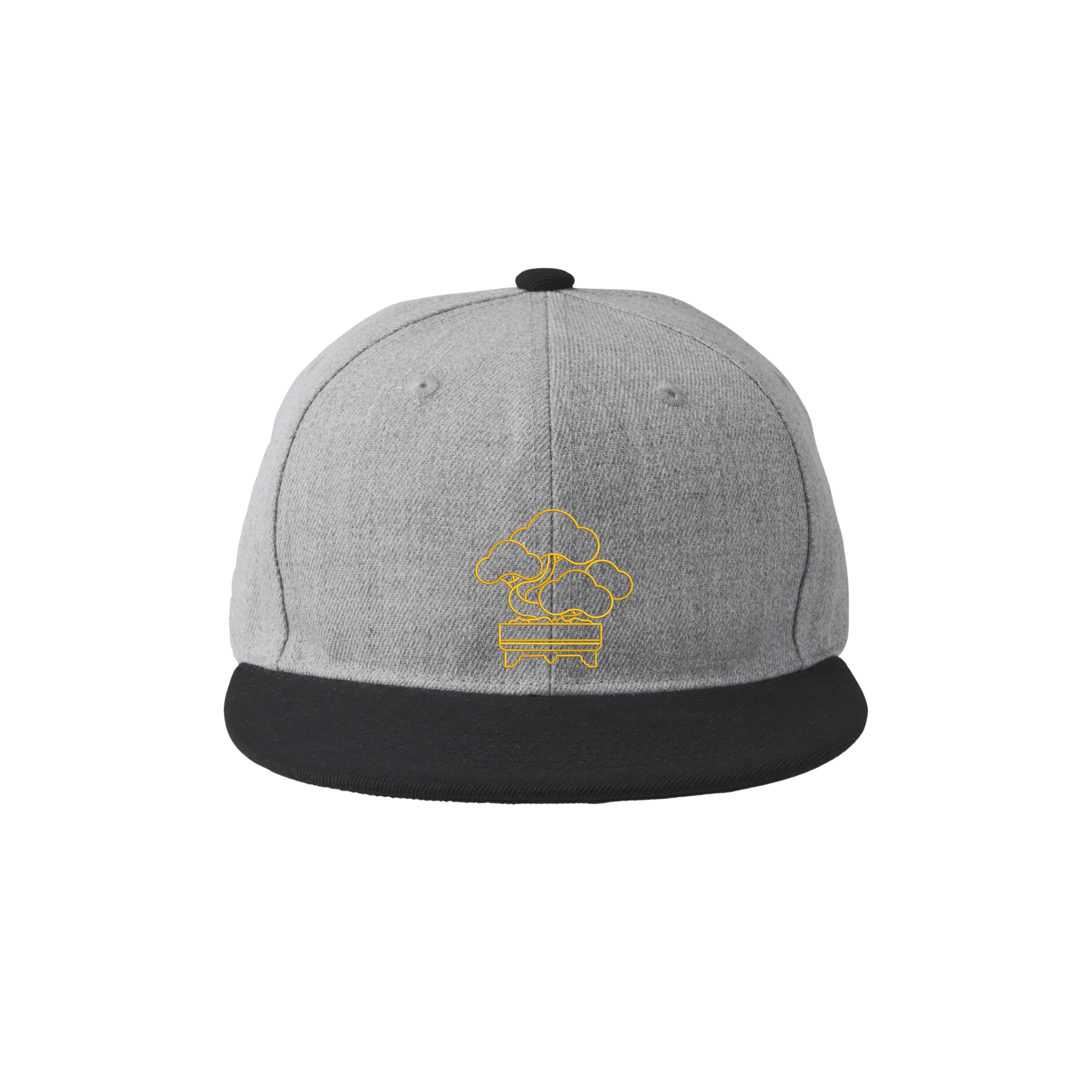 Andrew Joyce embroidered flat brim hat in black with high-relief embroidery and premium structured crown detail.