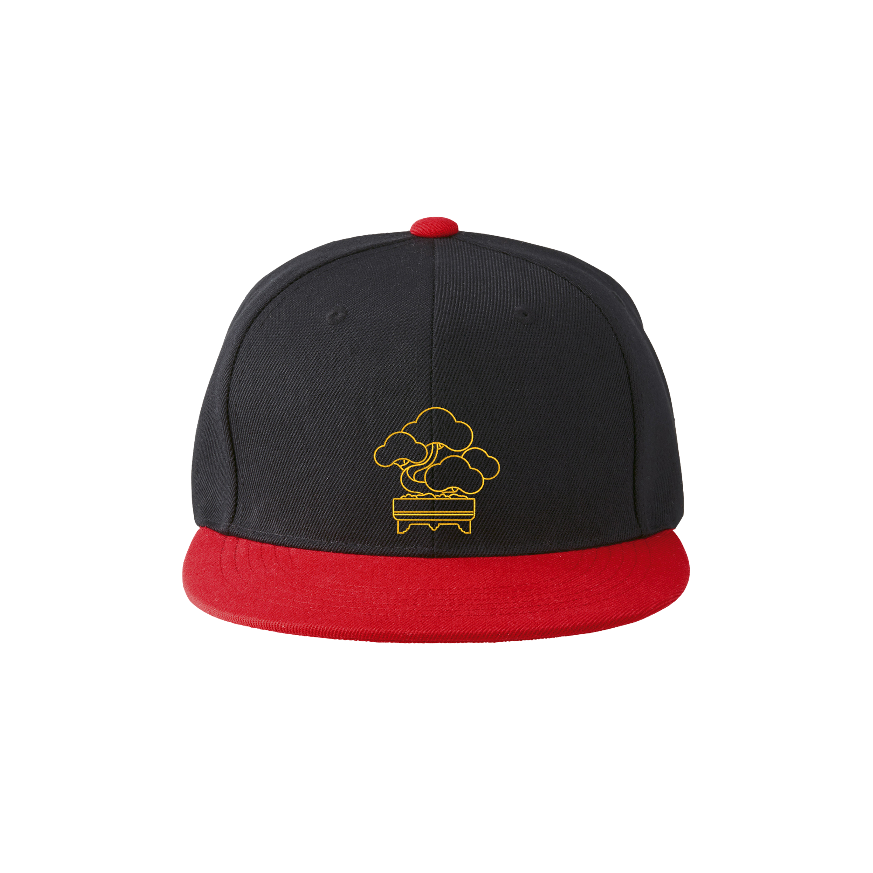 Andrew Joyce embroidered flat brim hat in black with high-relief embroidery and premium structured crown detail.