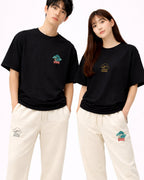Andrew Joyce limited edition 300gsm white organic cotton T-shirt featuring high-density Japanese bonsai embroidery.