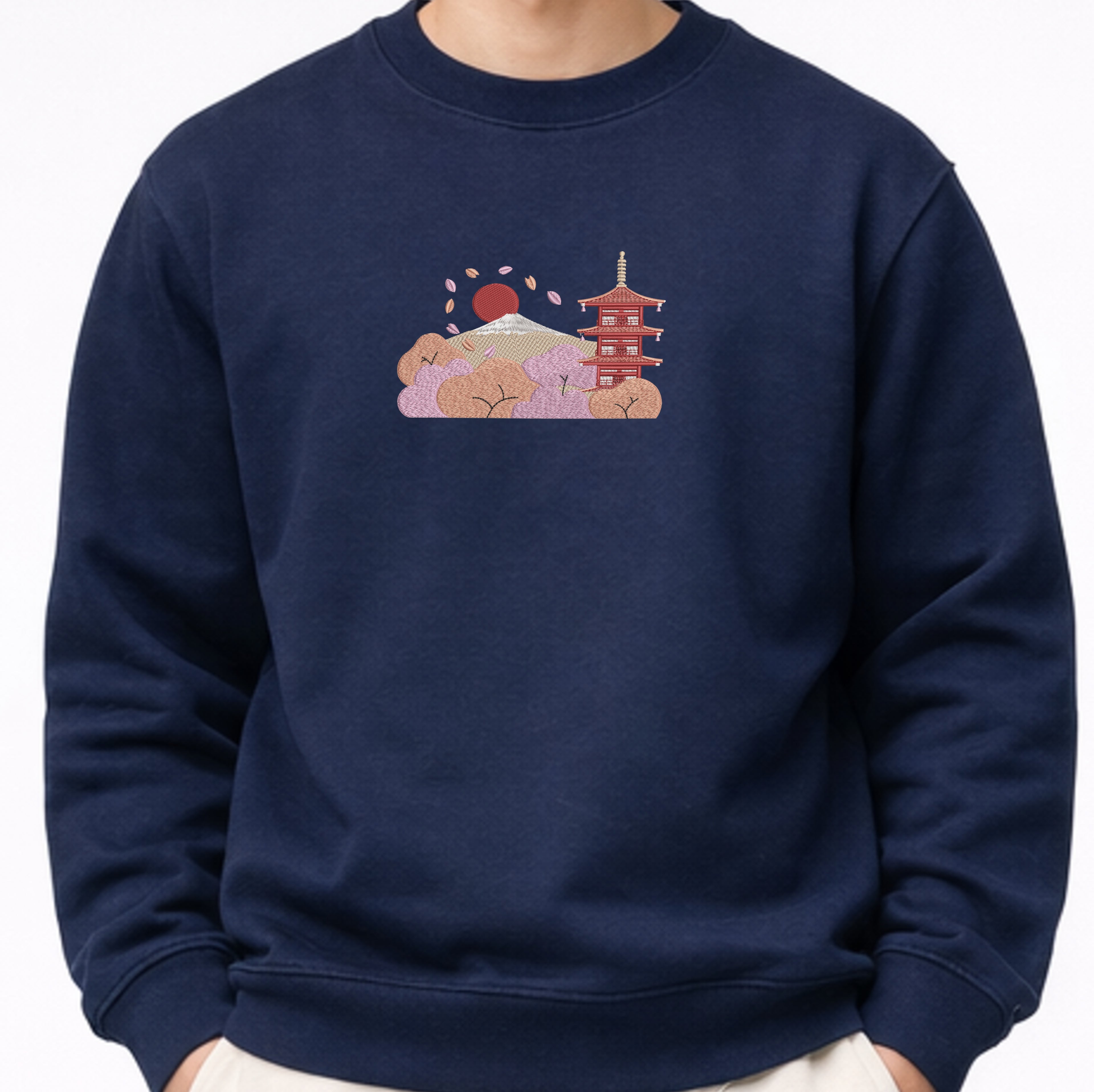 Andrew Joyce x Familia Fabrica: Premium 450 GSM Heavyweight Embroidered Chureito Pagoda Sweatshirt