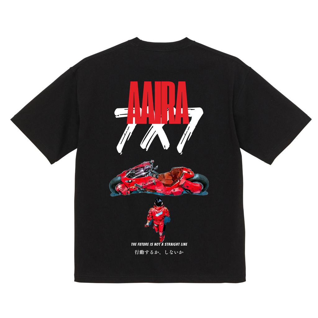 Vintage Akira Anime Graphic T-Shirt | Kaneda Red Motorcycle Cyberpunk Streetwear