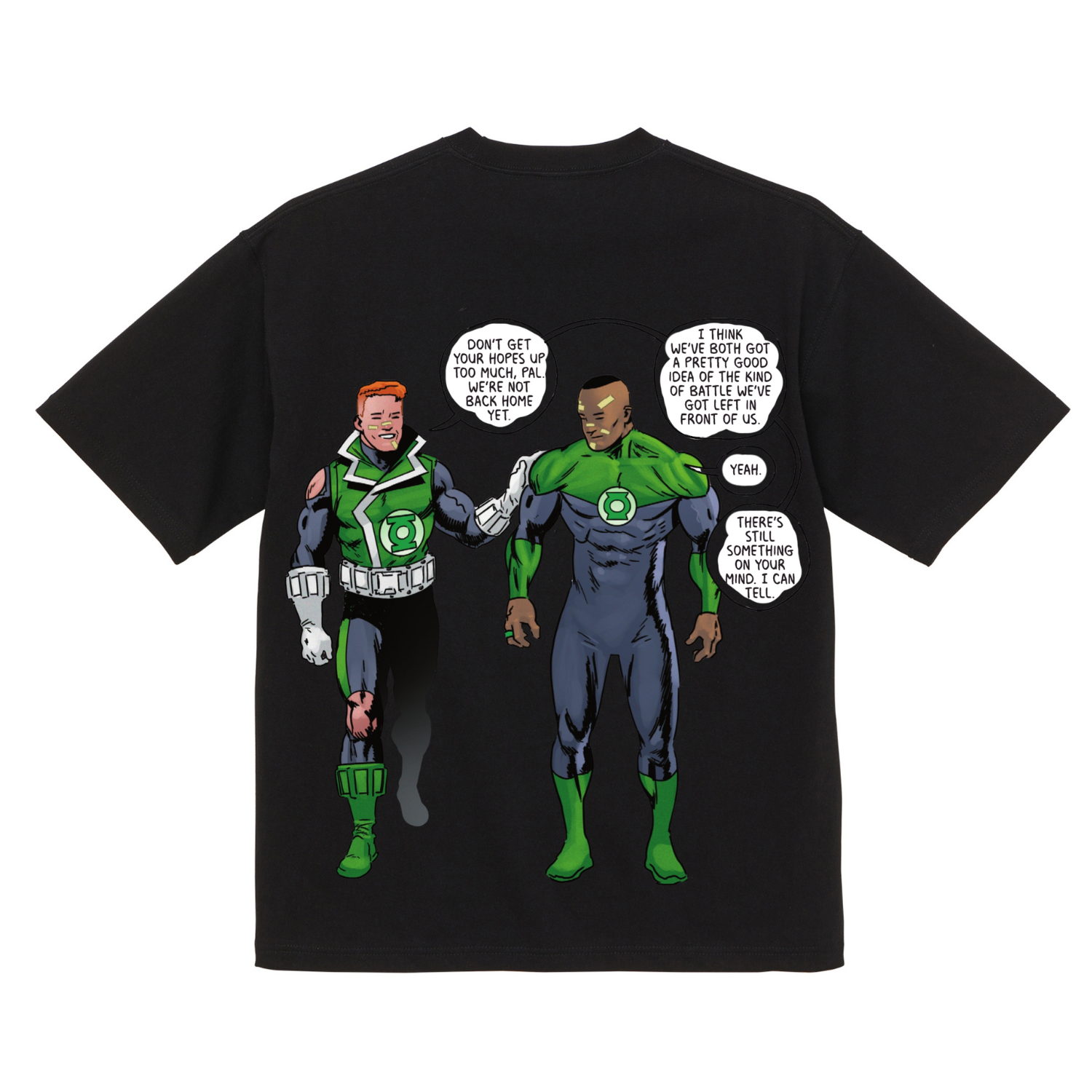 Green Lantern DC Comics Guy Gardner John Stewart Organic Cotton Graphic T shirt 200 GSM