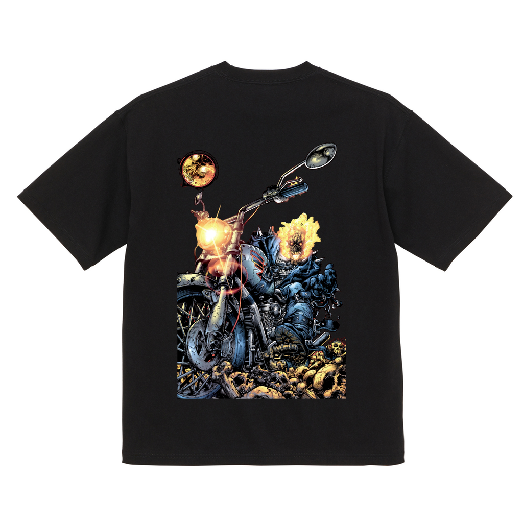 Ghost Rider Johnny Blaze Marvel Knights Organic Cotton Graphic T Shirt 6.5oz 200gsm