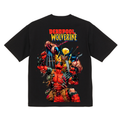 DeadPool Vs Wolverine Organic Cotton Graphic T Shirt 6.5oz 200gsm