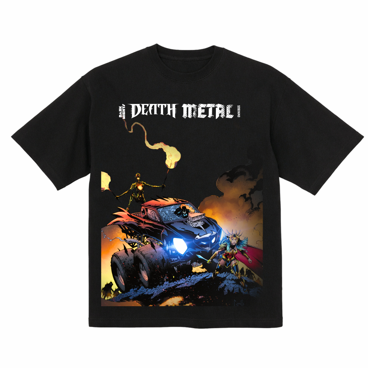 バットゴッド バーバトス DCマルチバース デスメタル ダークナイツ トリニティ プリントTシャツ