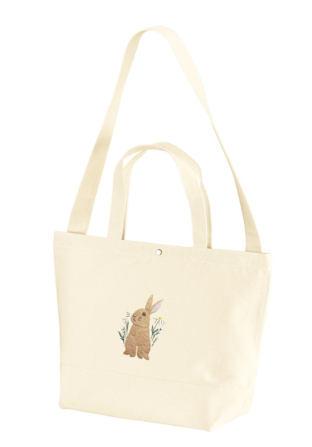 Floral Bunny Embroidered 17L Eco-Sustainable Tote Bag