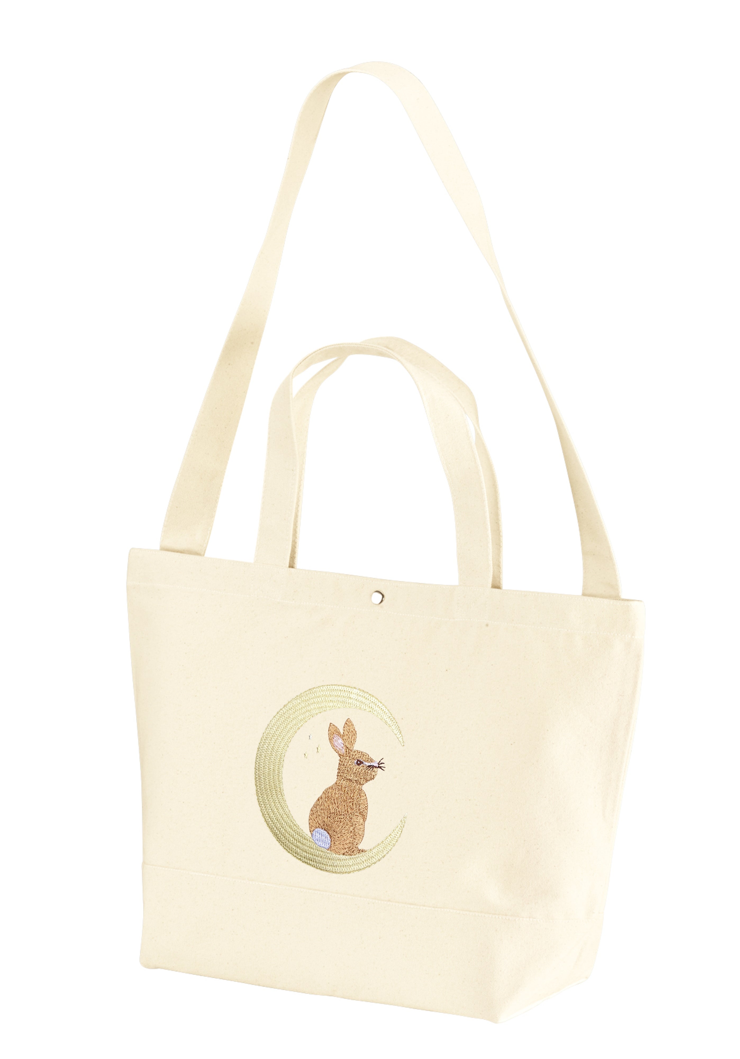 Moonlight Bunny Embroidered 17L Eco-Sustainable Tote Bag