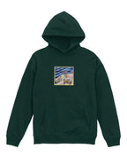 Beach Day Embroidered Hoodie | Coastal Art 320 GSM French Terry Hoodie