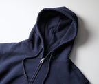 Sudadera con capucha pesada con doble cremallera Golden Bonsai Chureito Fuji Pagoda Landscape | Bordada 450GSM