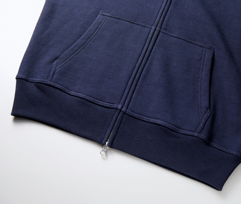 Sudadera con capucha pesada con doble cremallera Golden Bonsai Chureito Fuji Pagoda Landscape | Bordada 450GSM