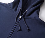 Sudadera con capucha pesada con doble cremallera Golden Bonsai Chureito Fuji Pagoda Landscape | Bordada 450GSM