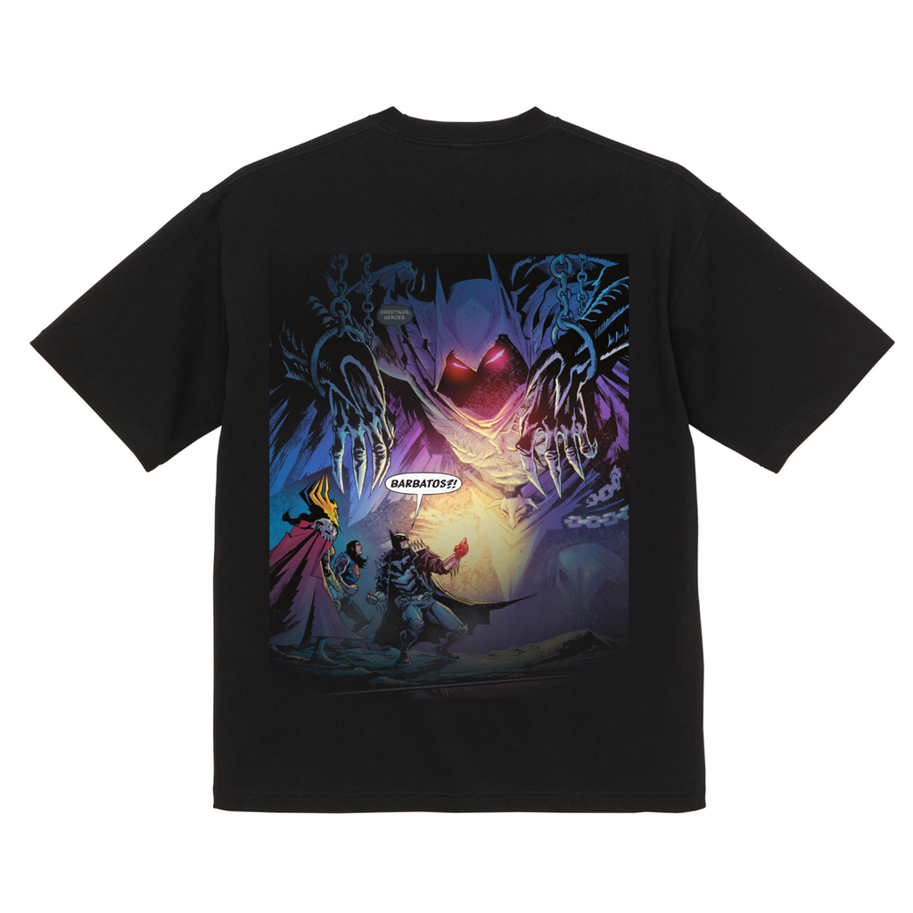 バットゴッド バーバトス DCマルチバース デスメタル ダークナイツ トリニティ プリントTシャツ