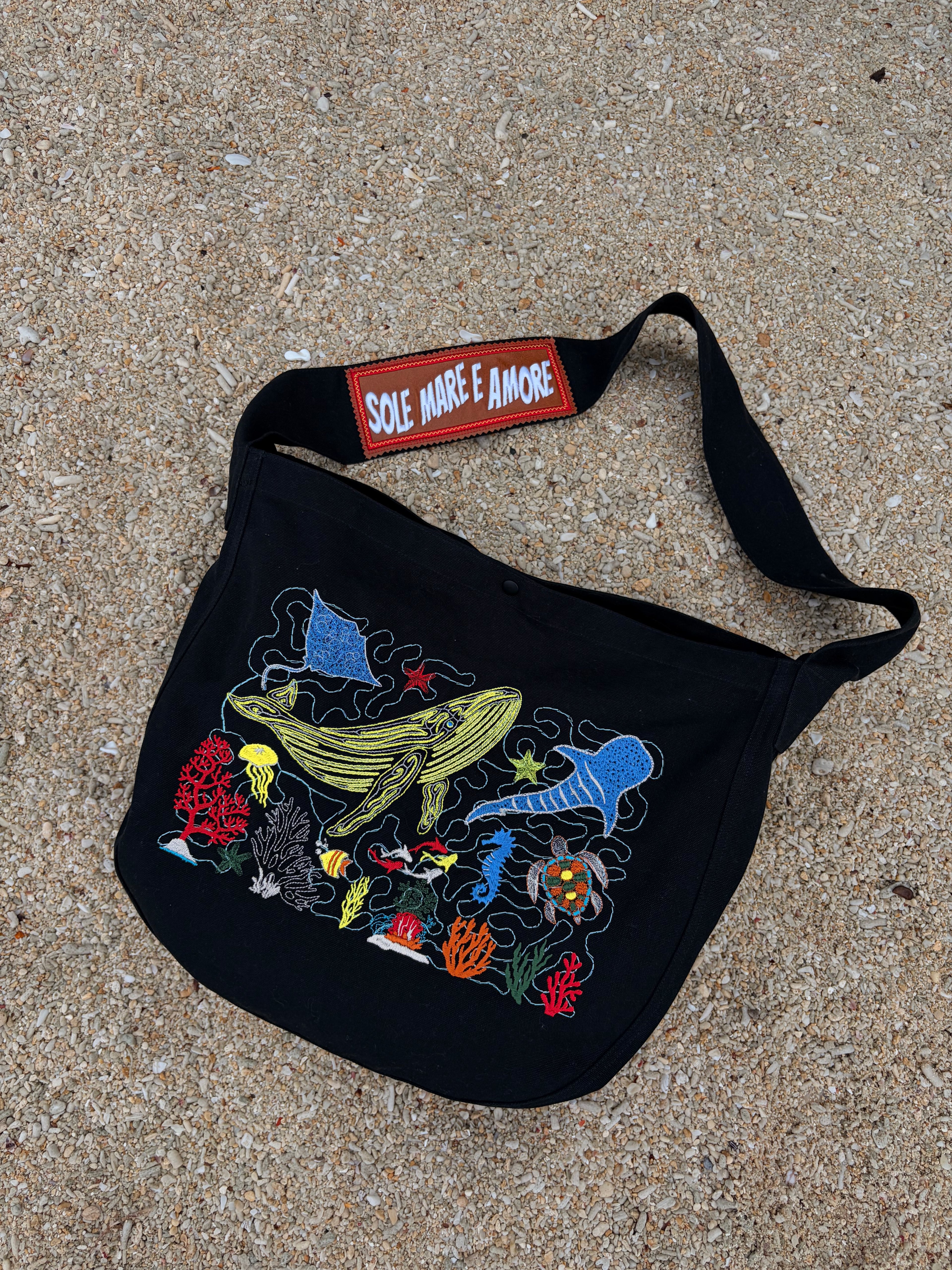 embroidered tackle bag Nautical Beach Bag Embroidered Tote Bag 20L