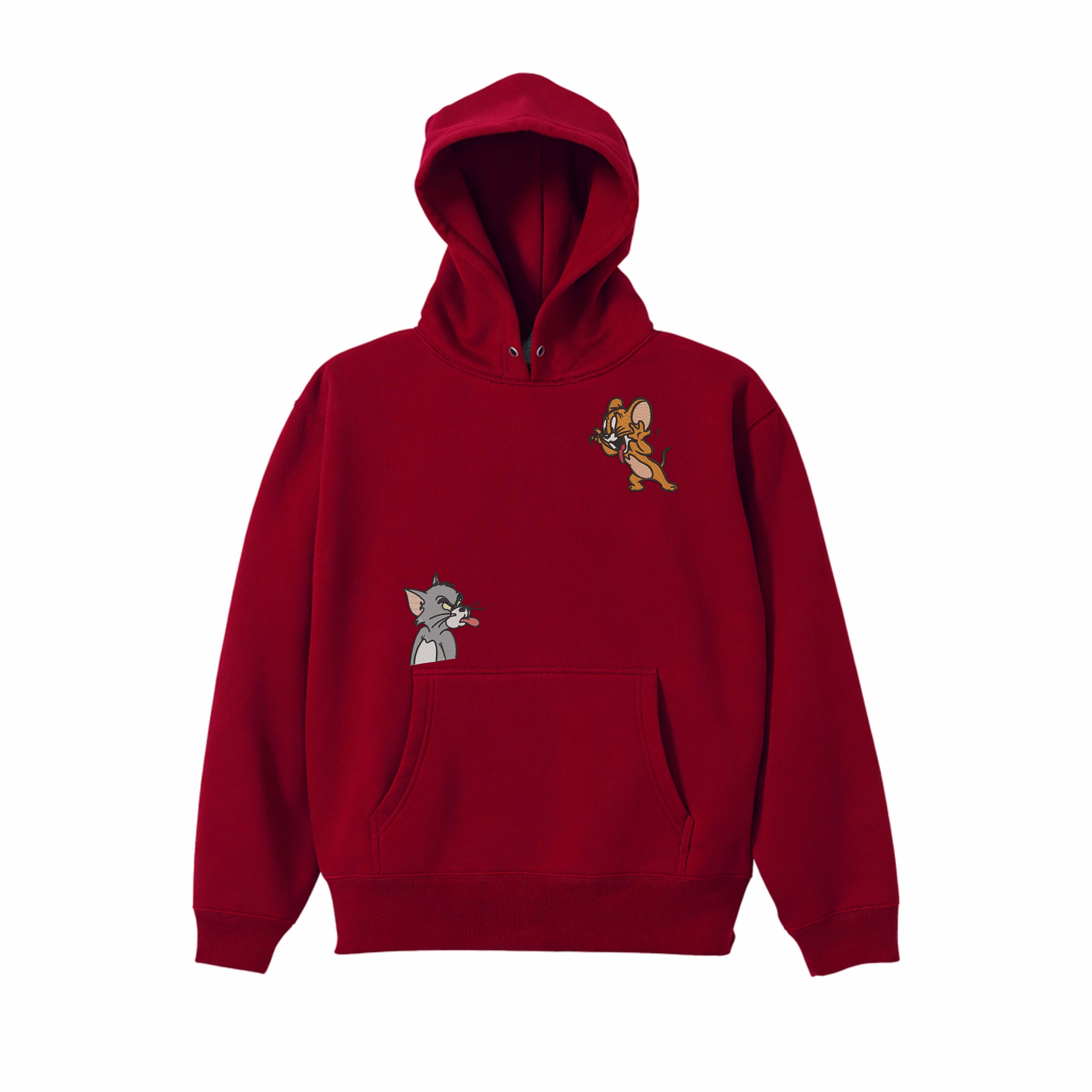 Embroidered Tom & Jerry Hoodie and Sweatshirt