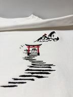 Japanese Samurai Embroidered Heavyweight Premium Cotton T shirt