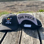 One Piece Straw Hat Pirates Embroidered Flat Brim Baseball Cap