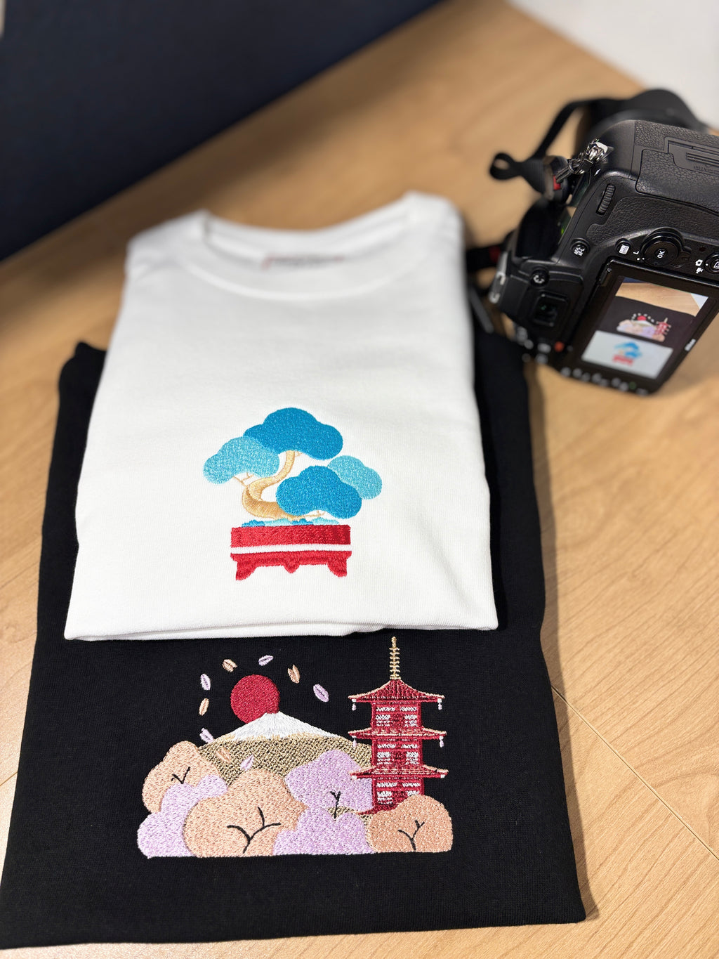 Japanese Bonsai | Embroidered 300GSM Organic Cotton T shirt