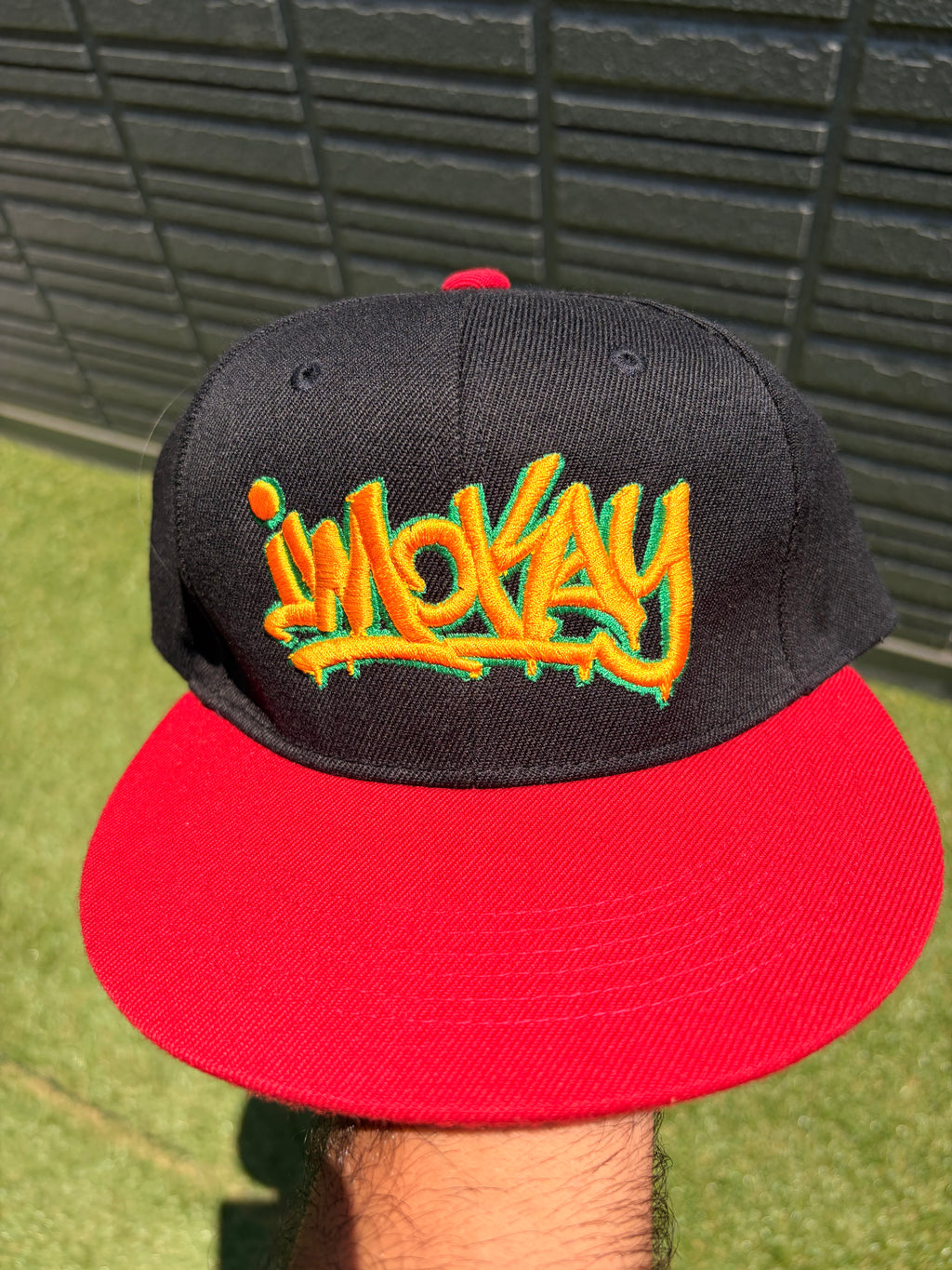 New Era Graffiti I'm Okay 3D Embroidered Flat Brim Baseball Cap