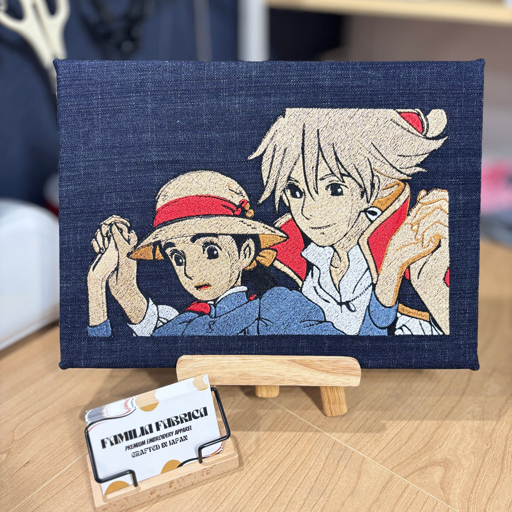 Howl Sophie El castillo ambulante Bordado Decoración de pared Lienzo Marco