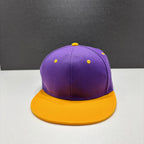 Two Tone Flat Brim Purple Baseball Cap
