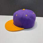Two Tone Flat Brim Purple Baseball Cap