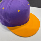 Two Tone Flat Brim Purple Baseball Cap