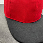 Two Tone Flat Brim Red Baseball Cap