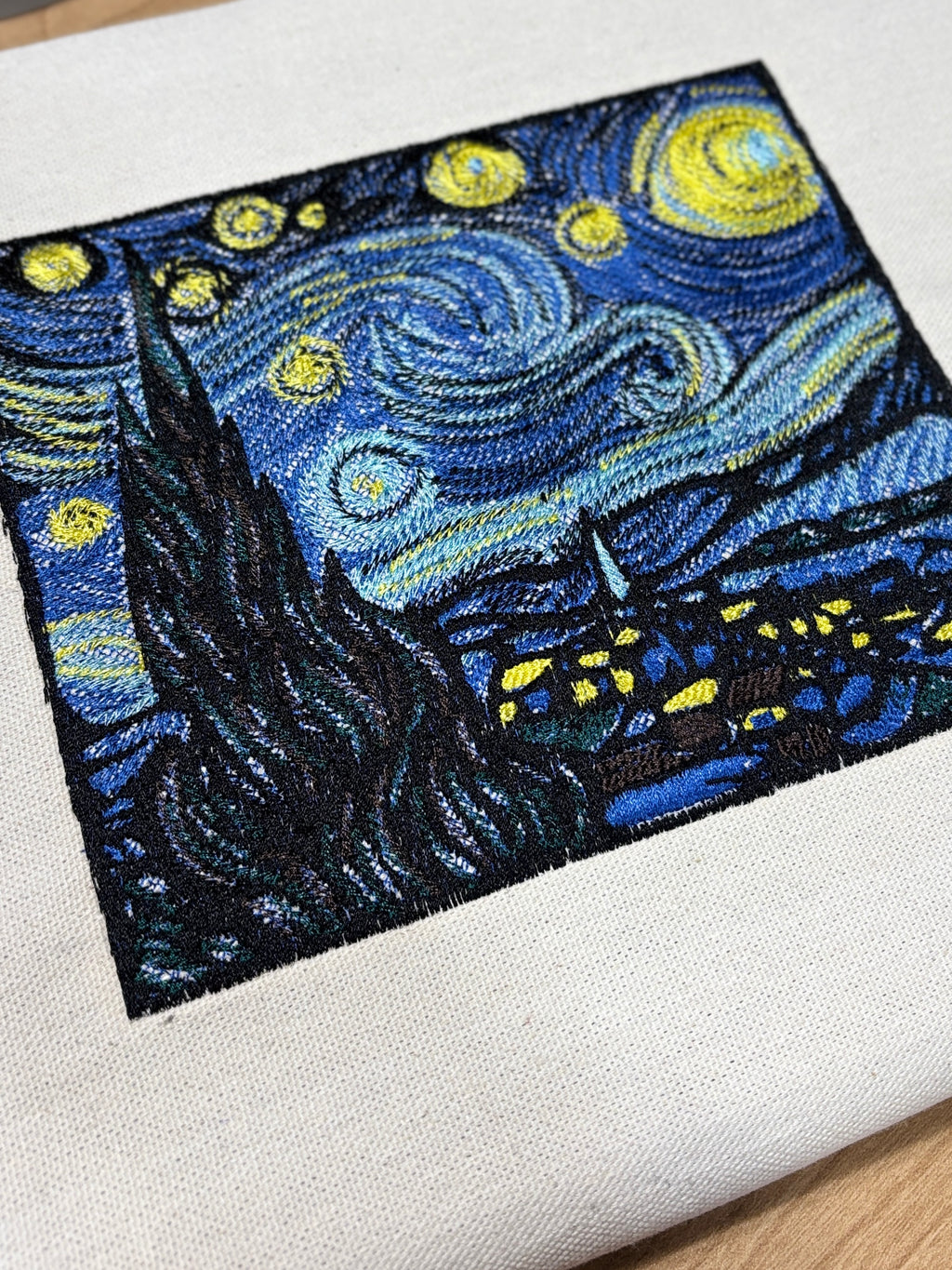 The Starry Night Vincent Van Gogh Embroidered Hoodie | Sweatshirt | T-shirt