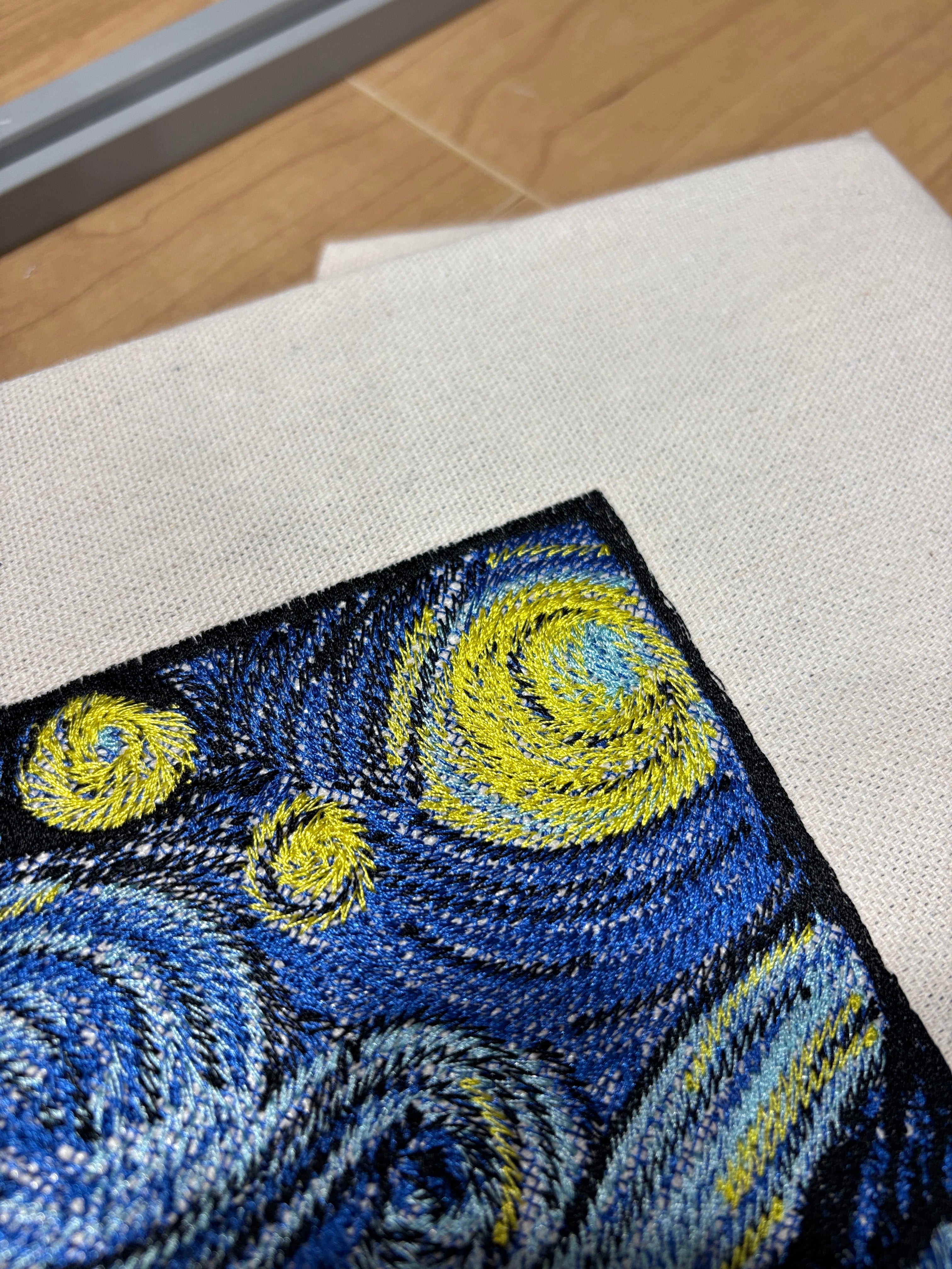 The Starry Night Vincent Van Gogh Embroidered Hoodie | Sweatshirt | T-shirt