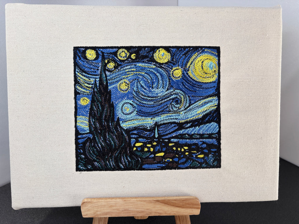 星空の夜刺繍壁装飾キャンバスフレーム