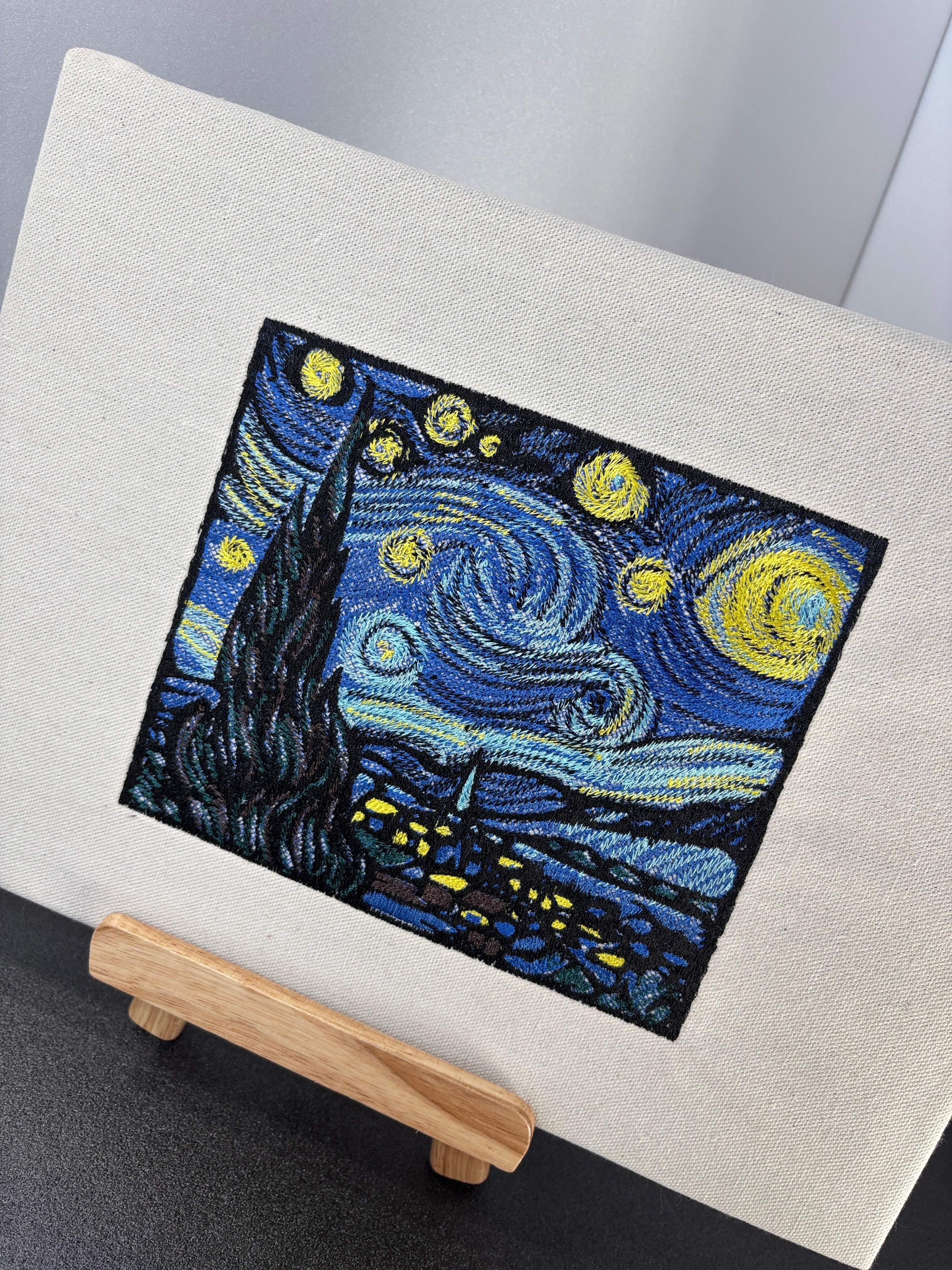 星空の夜刺繍壁装飾キャンバスフレーム