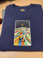 Embroidered Rainbow Desert Valley Premium Cotton Heavyweight T shirt