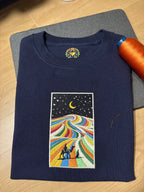 Embroidered Rainbow Desert Valley Premium Cotton Heavyweight T shirt