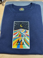 Embroidered Rainbow Desert Valley Premium Cotton Heavyweight T shirt