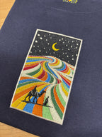 Embroidered Rainbow Desert Valley Premium Cotton Heavyweight T shirt