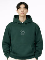 Japanese Bonsai embroidery selectable minimal gold line art or textured finishDiscover the Andrew Joyce 450 GSM Forest Green pullover hoodie. Museum-quality embroidery and heavyweight cotton. Exclusive artist collaboration.