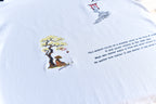 日本の侍の美徳「一期一会」刺繍入り厚手320GSMプレミアムコットンTシャツ | 限定版 | – ホワイト サイズL | グローバル無料配送