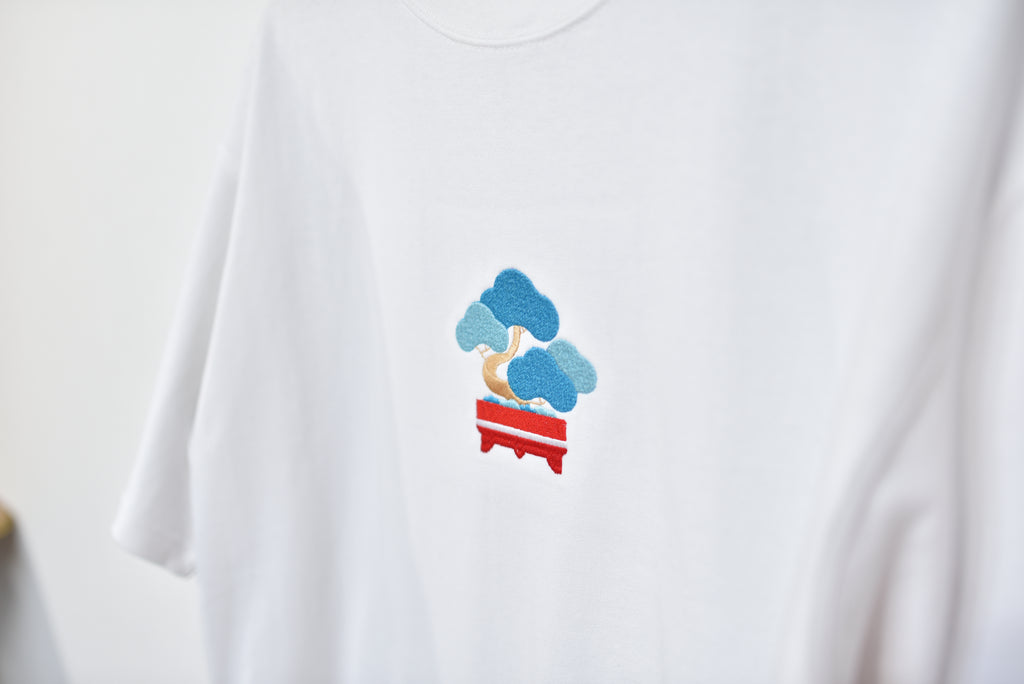 Japanese Bonsai | Embroidered 300GSM Organic Cotton T shirt
