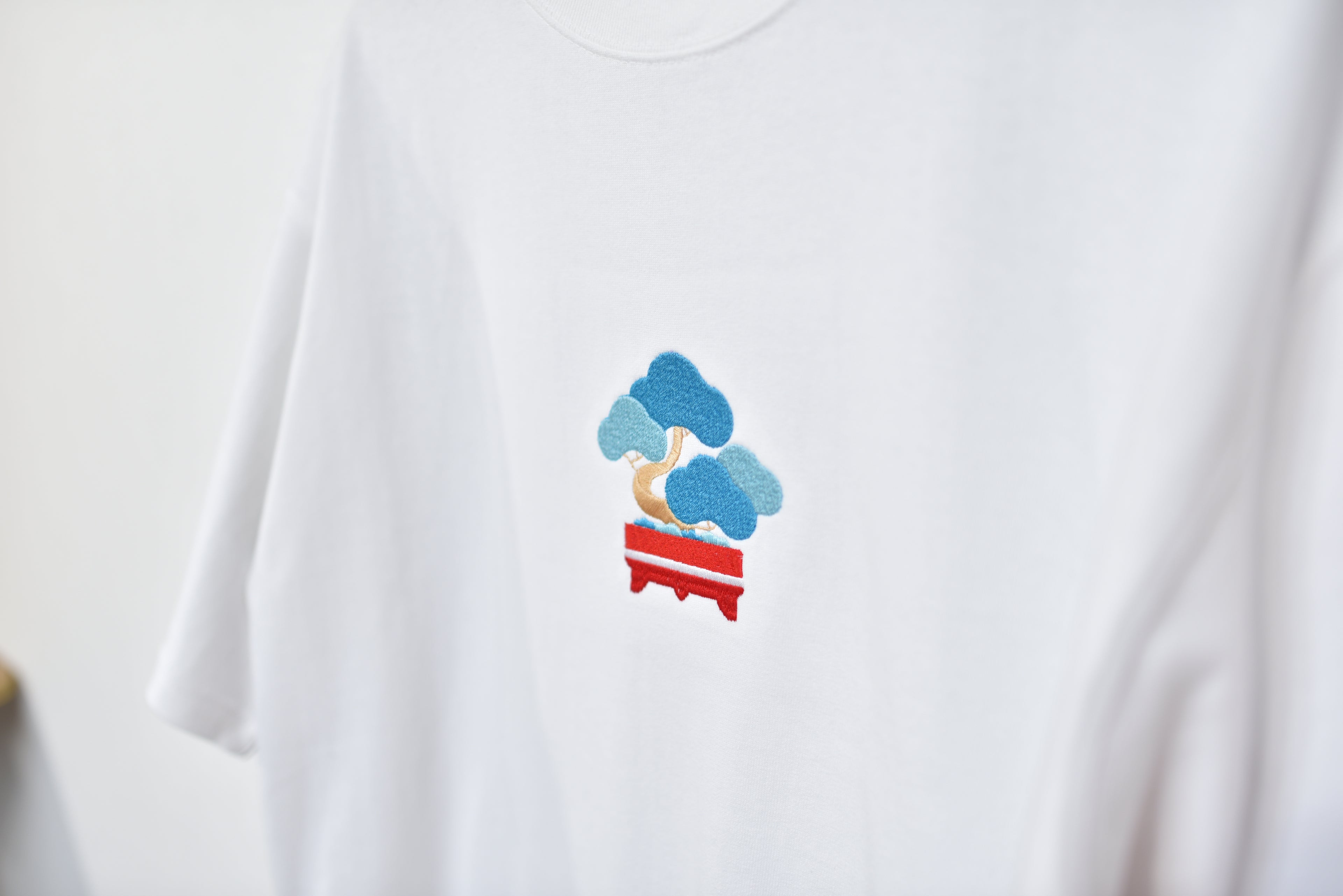 Japanese Bonsai | Embroidered 300GSM Organic Cotton T shirt