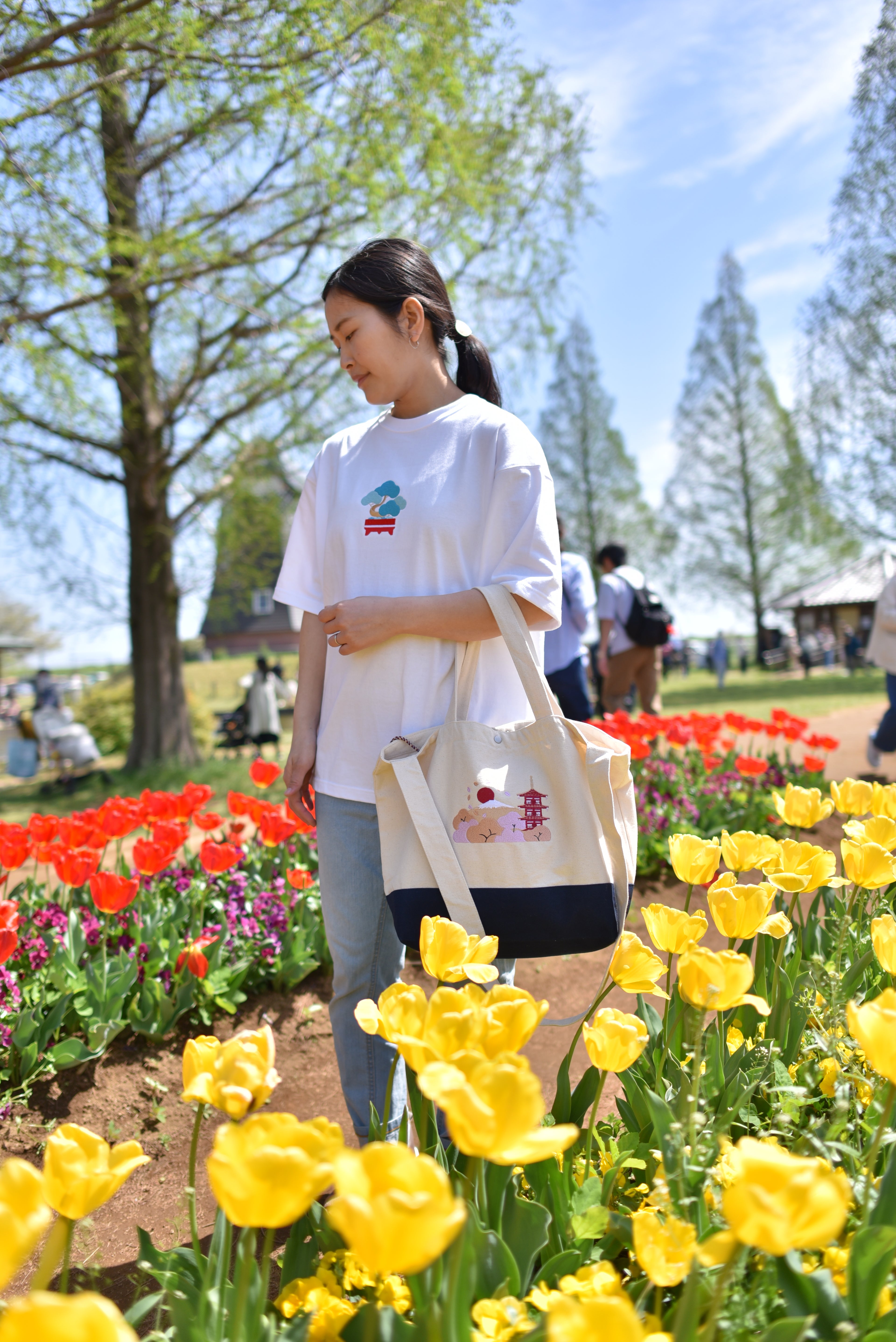 Japanese Bonsai | Embroidered 300GSM Organic Cotton T shirt