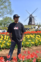 Chureito Fuji Pagoda Landscape | Embroidered 300GSM Organic Cotton T shirt