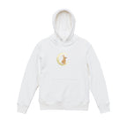Moonlight Bunny Embroidered 450GSM Heavyweight Pullover Hoodie Sweatshirt
