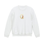 Moonlight Bunny Embroidered 450GSM Heavyweight Pullover Hoodie Sweatshirt